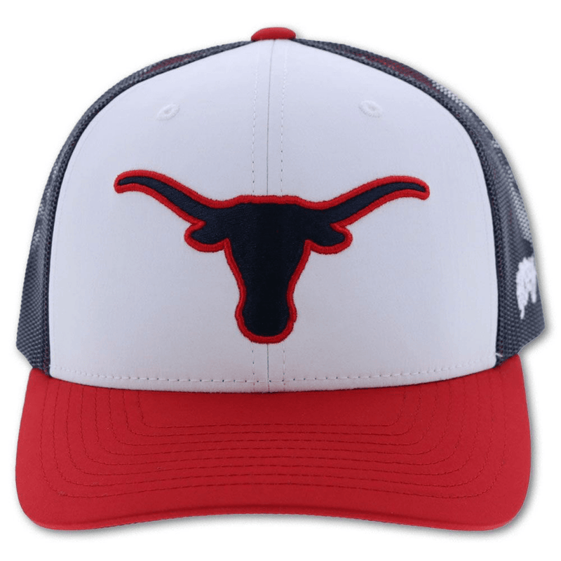front of the Youth University of Texas hat in red, white, and blue