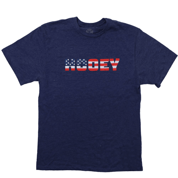 Patriot tee in navy with American flag logo